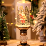 Vela Navidena Papa Noel Y Arbol